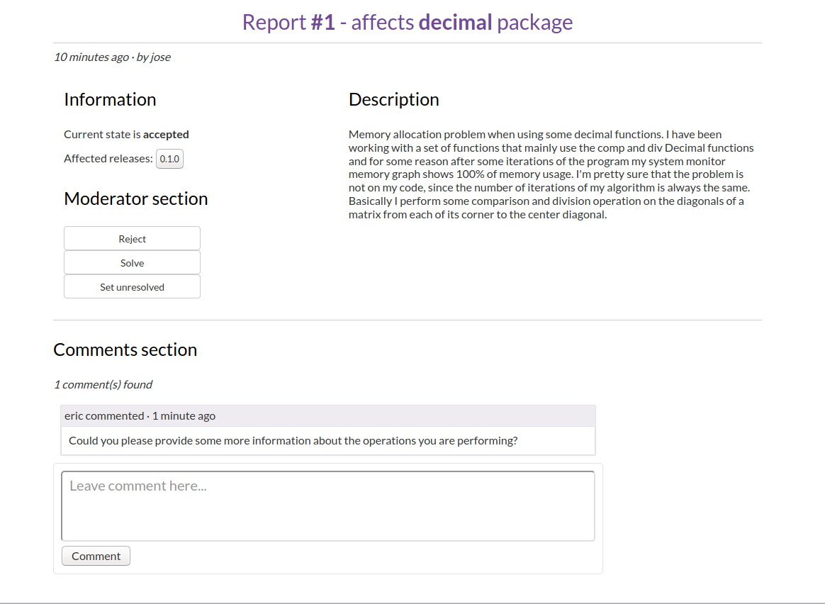 package report